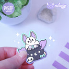 autocollant holographique chauve souris sorciere nikury 
