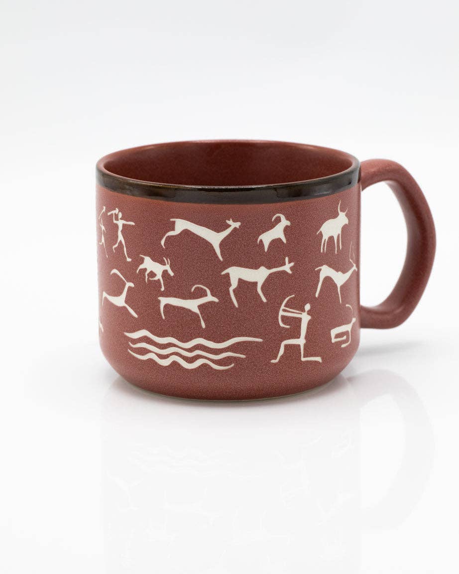 Oggetto regalo di design – Mug Sculpté à la Main de avec Peintures Rupestres (430 ml) – produit scientifique Cognitive Surplus EU, vue 1
