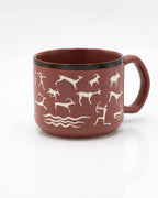 Oggetto regalo di design – Mug Sculpté à la Main de avec Peintures Rupestres (430 ml) – produit scientifique Cognitive Surplus EU, vue 1