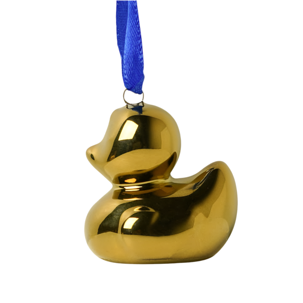 Décoration de Noël en forme de Canard Doré | Designproducten en originele cadeaus