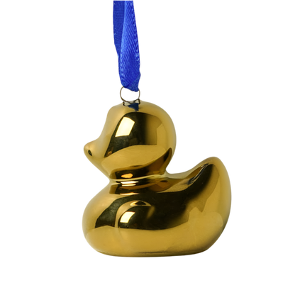 Golden Duck Christmas Decoration