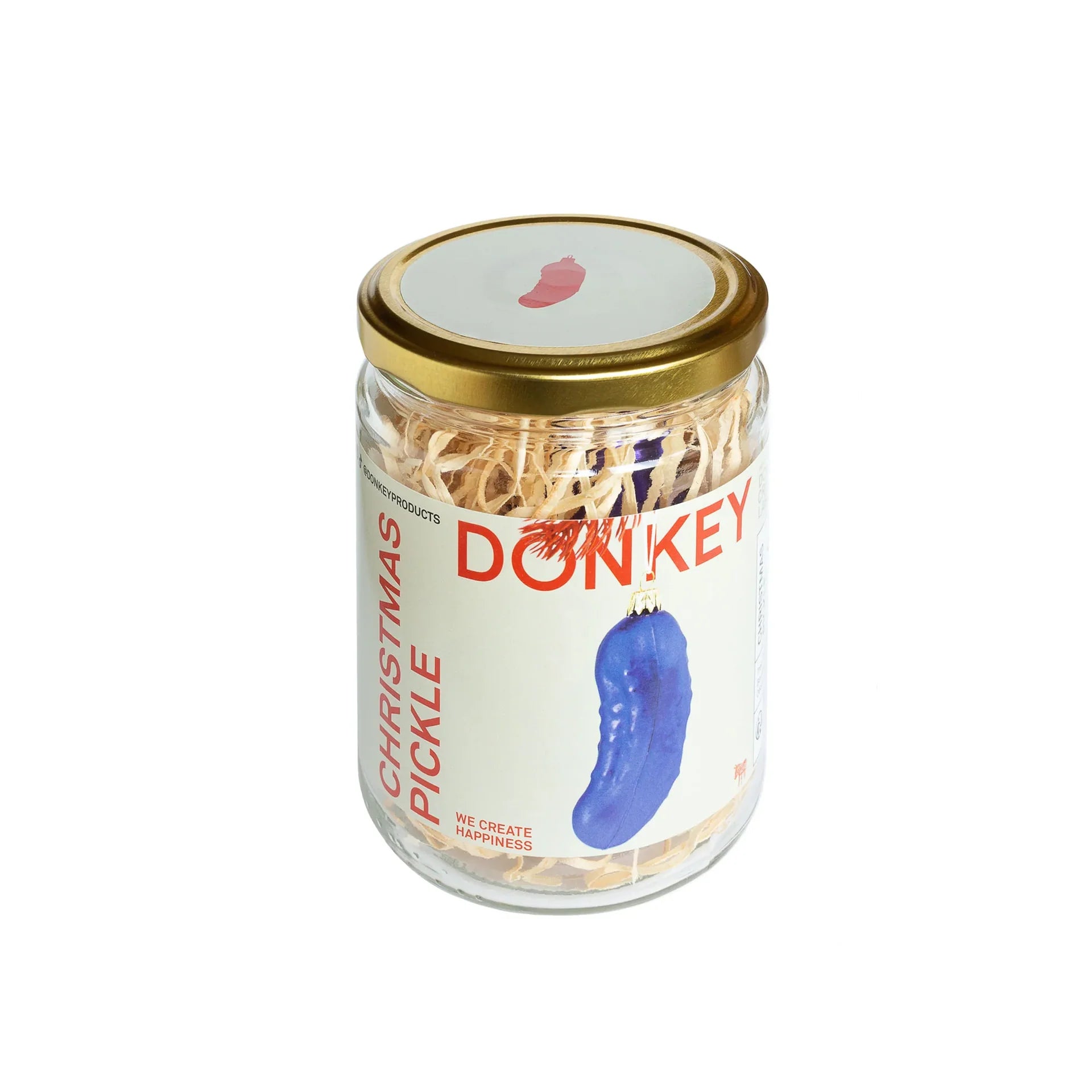 Designcadeau – boule de noel cornichon bleu donkey