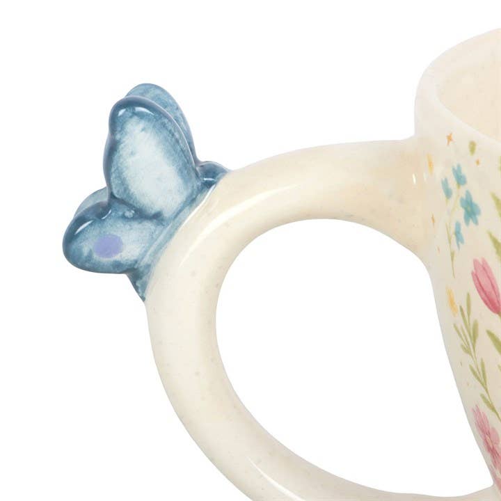 Luna Bloom floral mug with butterfly