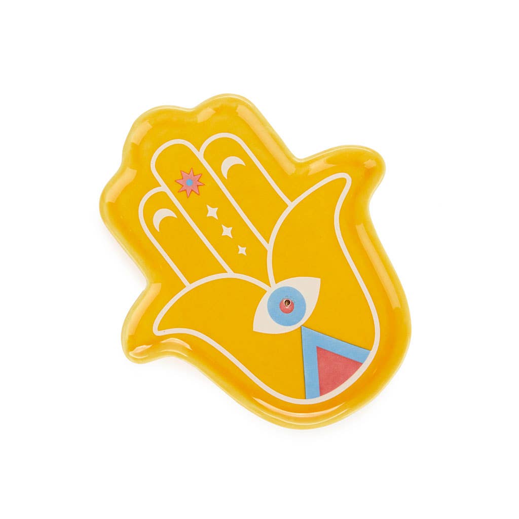 Porte-encens Lucky Hand jaune