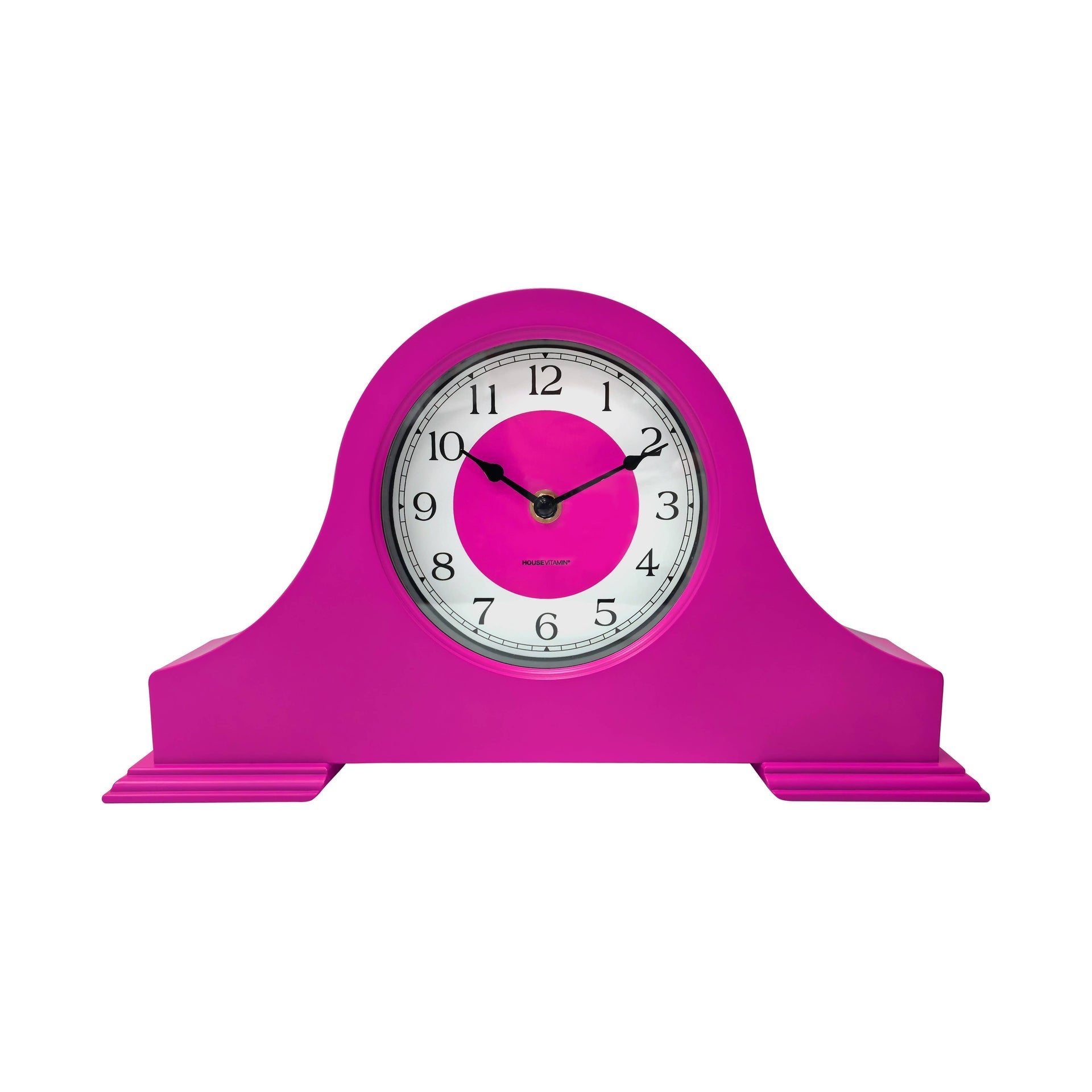 Horloge - Pendule de cheminée - Rose néon - 36x8,5x20 cm