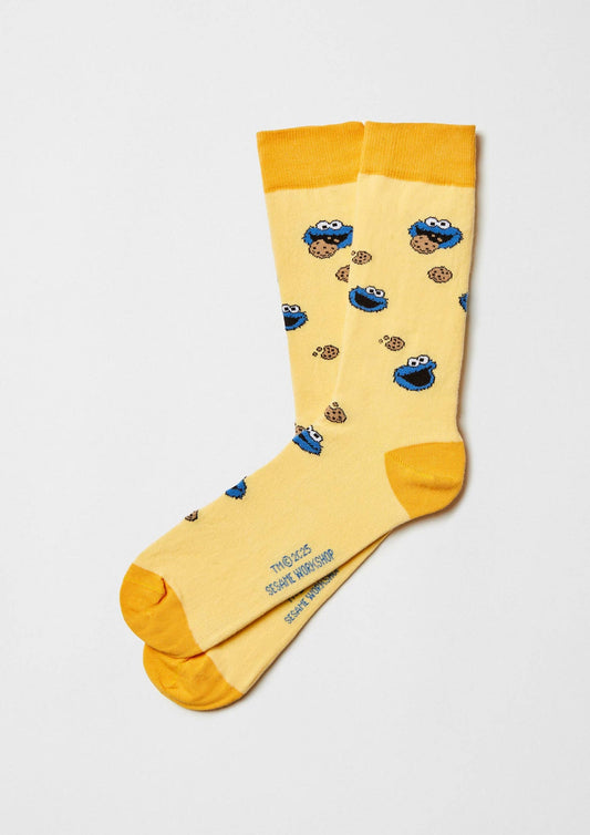 Chaussettes BeSesameStreet Cookie Monster Jaune