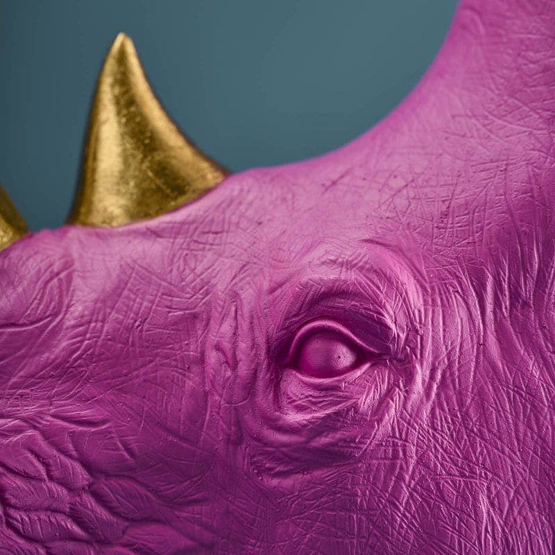 S/2 Nashorn-Buchstützen, Magenta, 39,5 x 14,2 x 20,5 cm