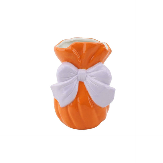 Vase - Bowl - Dolomite - Orange/Lilac - 11x10x16cm