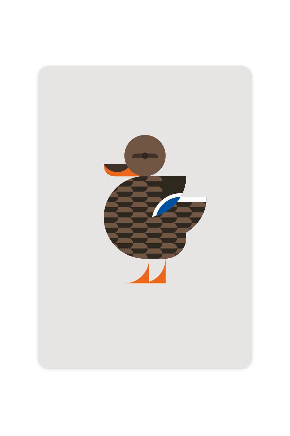 Carte postale avec Canard colvert - La femme | Design-lahjat ja sisustustuotteet