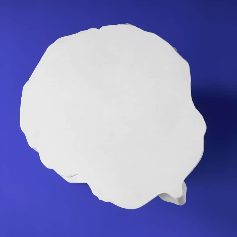 Table d'appoint David, Blanc Magnésie, 53 x 46 x 53 cm