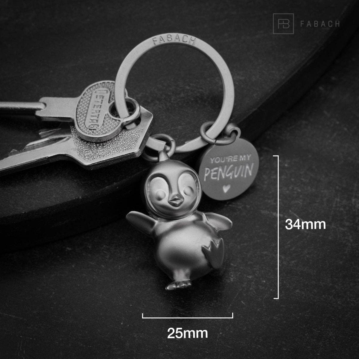 Penguin Keychain "You're My Penguin" "Breezy"