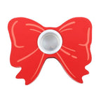 Bougeoir nœud rouge