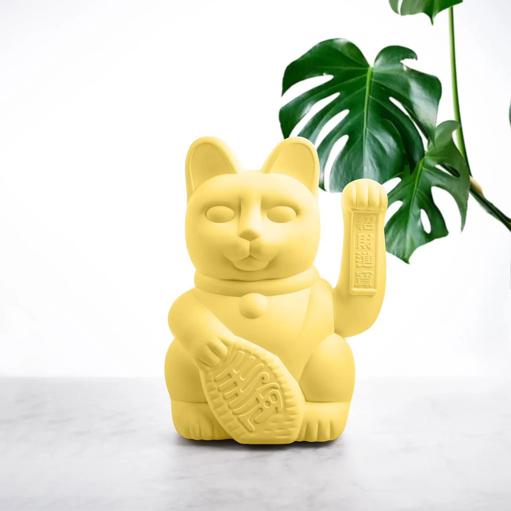 Design-lahja – Grand Chat Chanceux Jaune - le Chat Chanceux