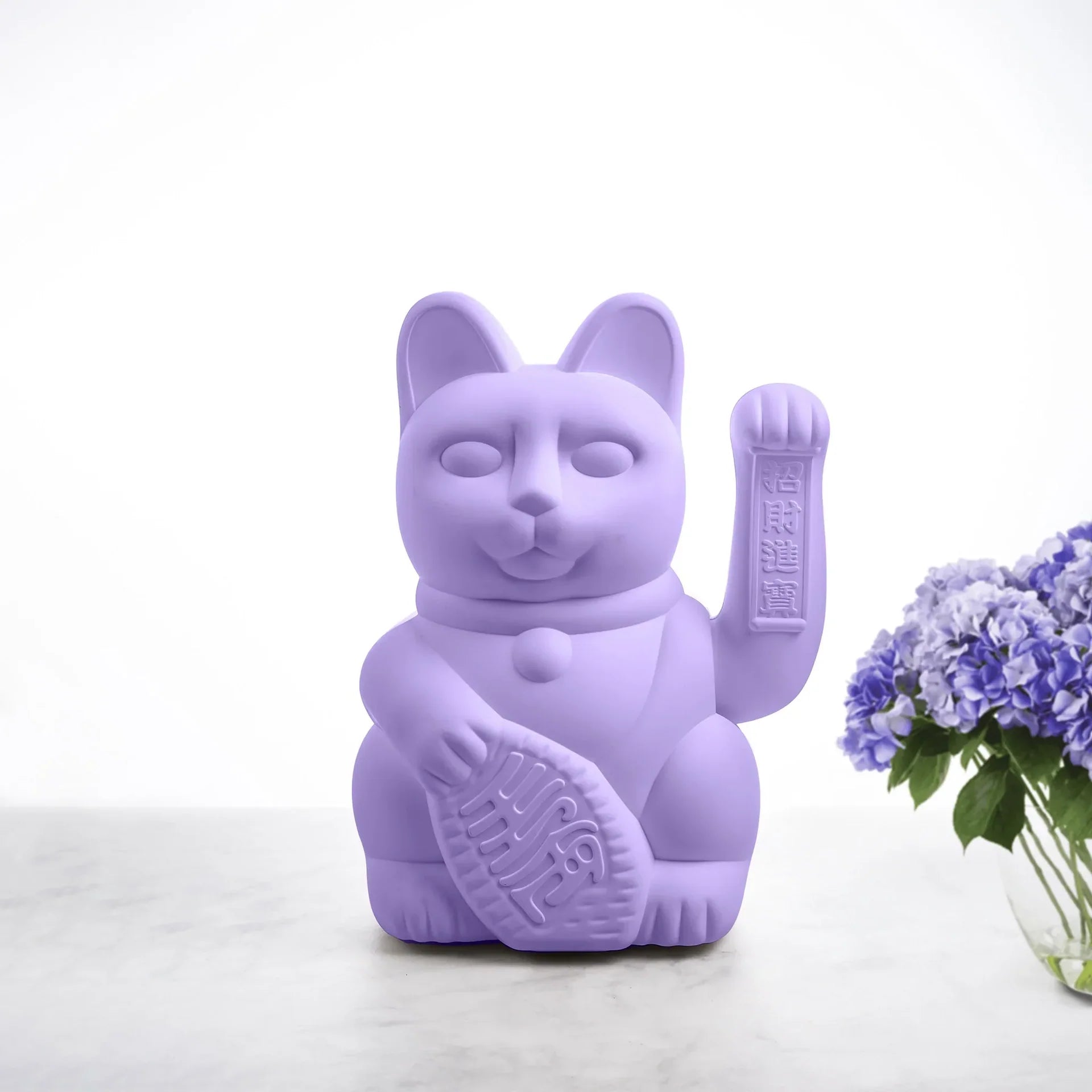 Oggetto regalo di design – Grand Chat Chanceux Lilas - le Chat Chanceux