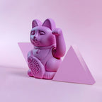 Chat Chanceux Rose Vif | Objetos de diseño y regalos originales