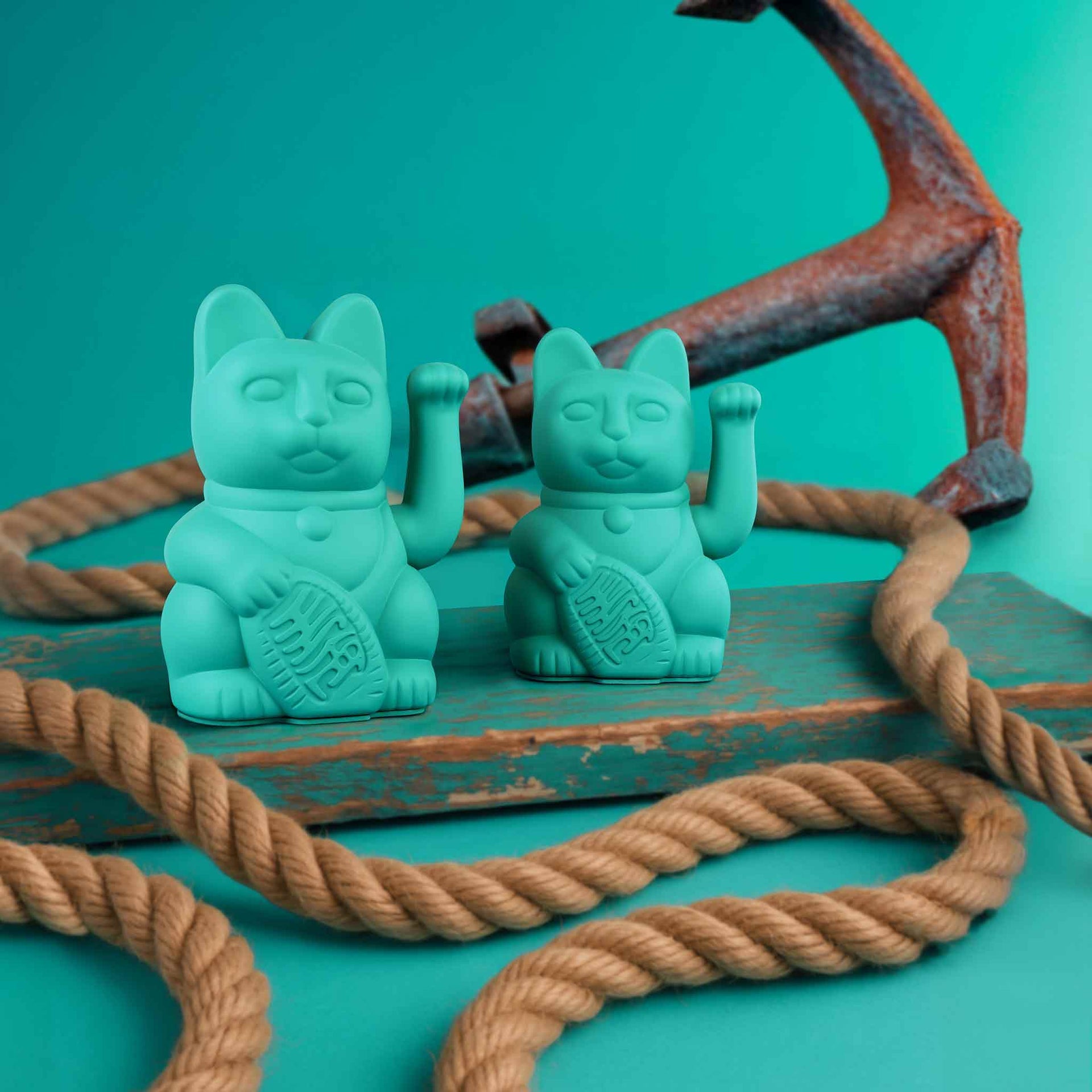 Chat Chanceux Turquoise