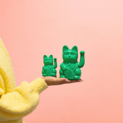 Mini Chat Chanceux Vert Vif - le Chat Chanceux