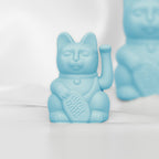 Mini Chat Chanceux Bleu Clair "Emi"