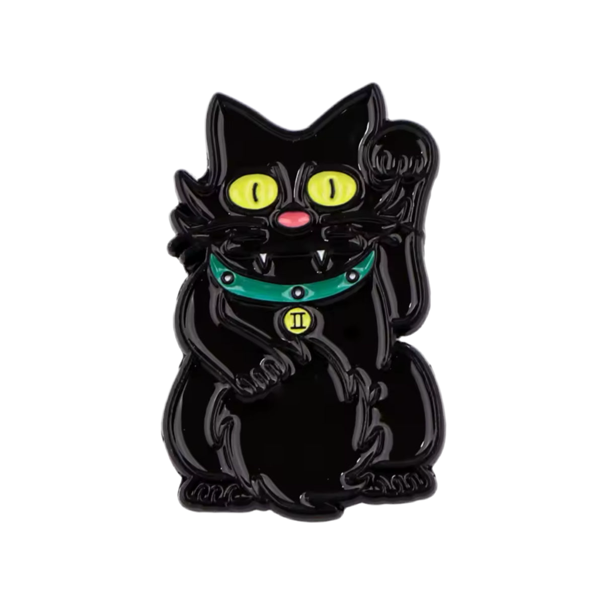 Oggetto regalo di design – pins chat chanceux noir snowball lcc