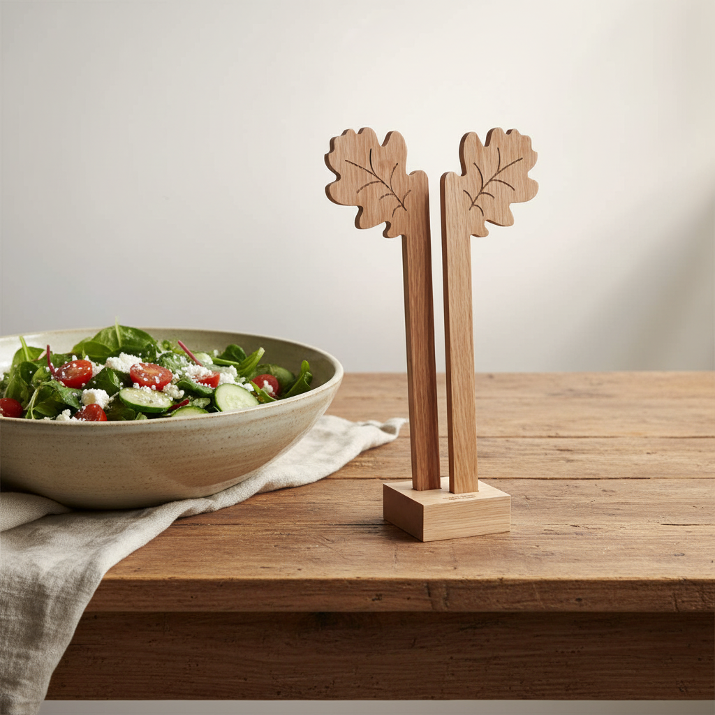 Salatbesteck - Eichenlaub