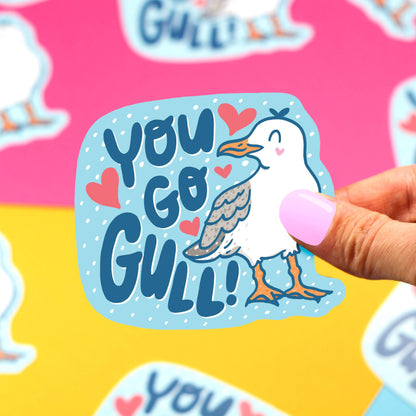 You Go Gull Seagull Animal Pun Friendship Vinyl Sticker