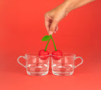 Teesieb Rote Kirschen