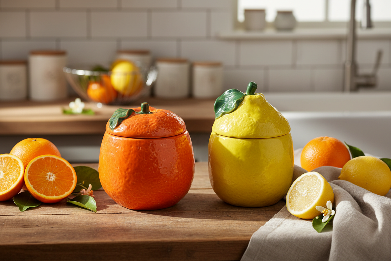 Bocal de Rangement Citron & Orange | Design-lahjat ja sisustustuotteet