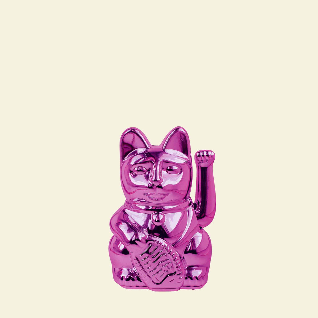 Mini Chat Chanceux Rose Brillant “Sorya”