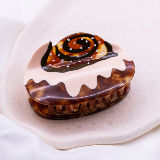 Swedish Cinnamon Roll Hair Clip