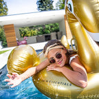 Cygne Gonflable Doré XXL | Designproducten en originele cadeaus