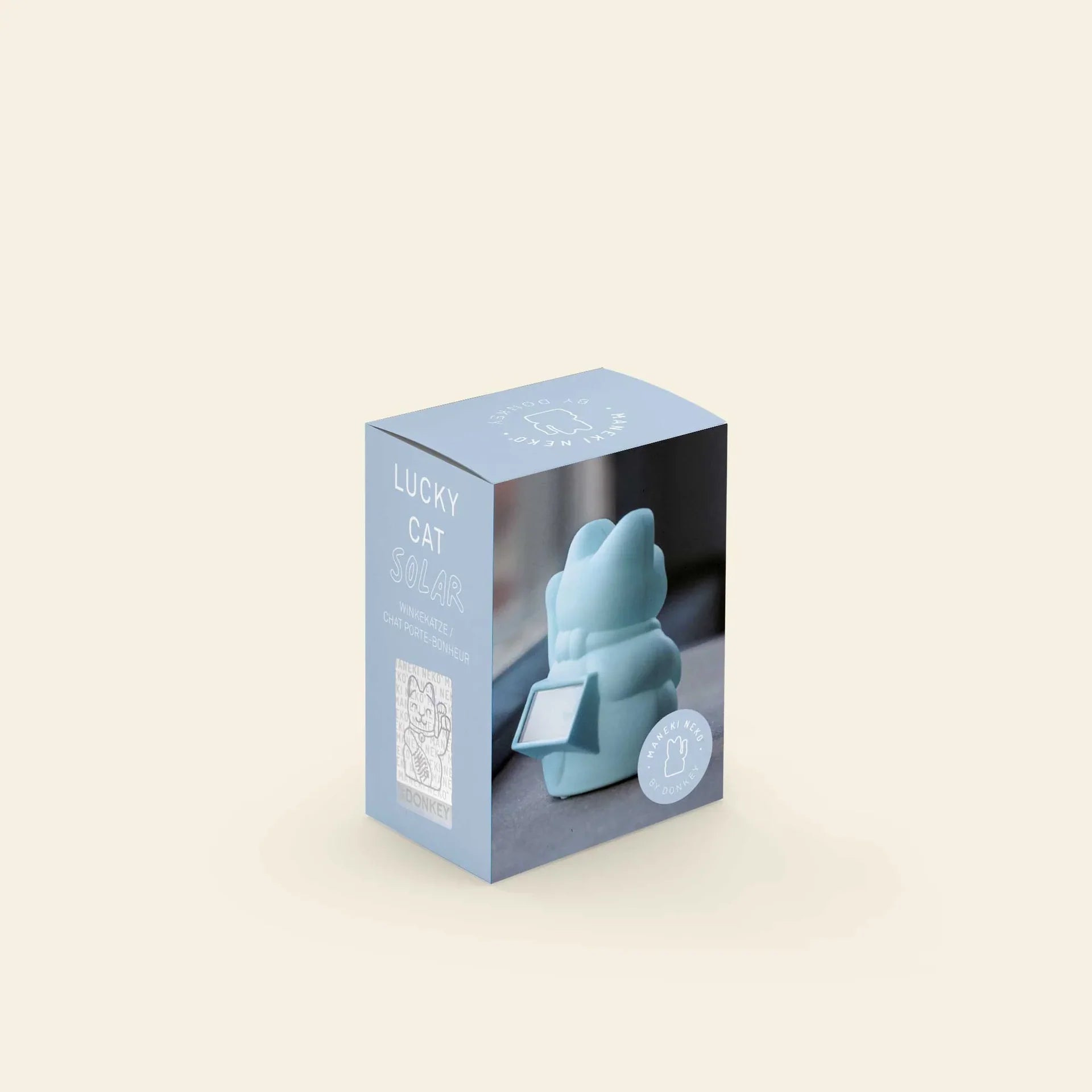 Mini Chat Chanceux Solaire Bleu Clair