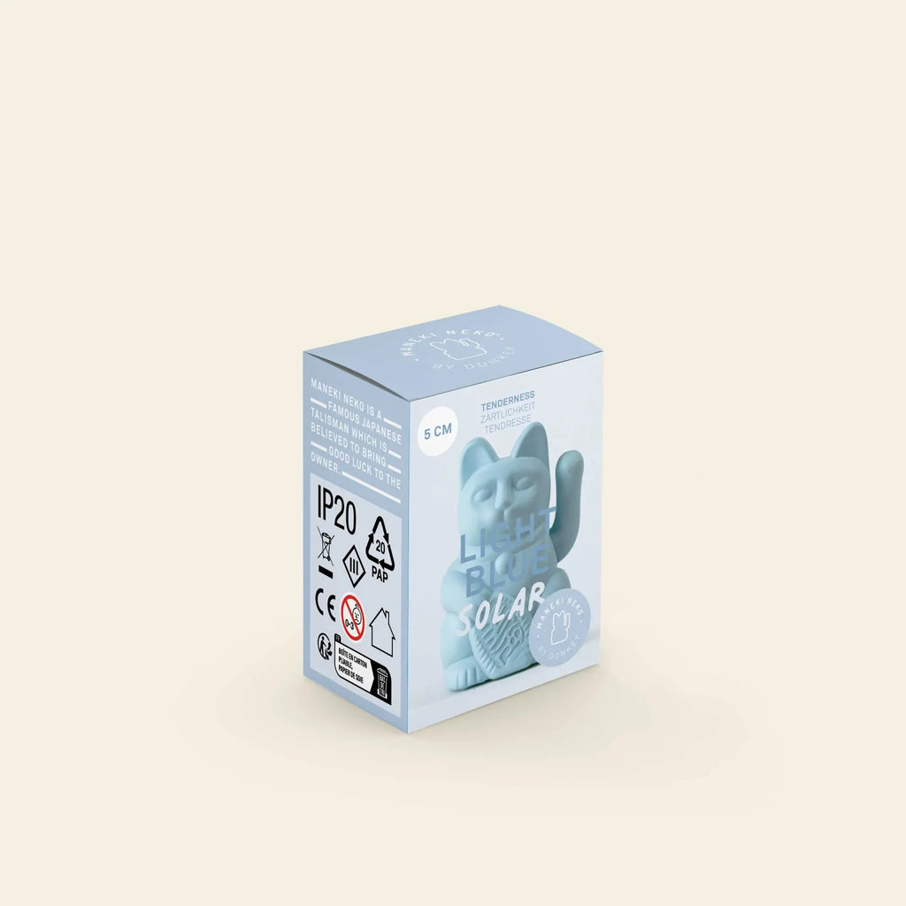 Mini Chat Chanceux Solaire Bleu Clair