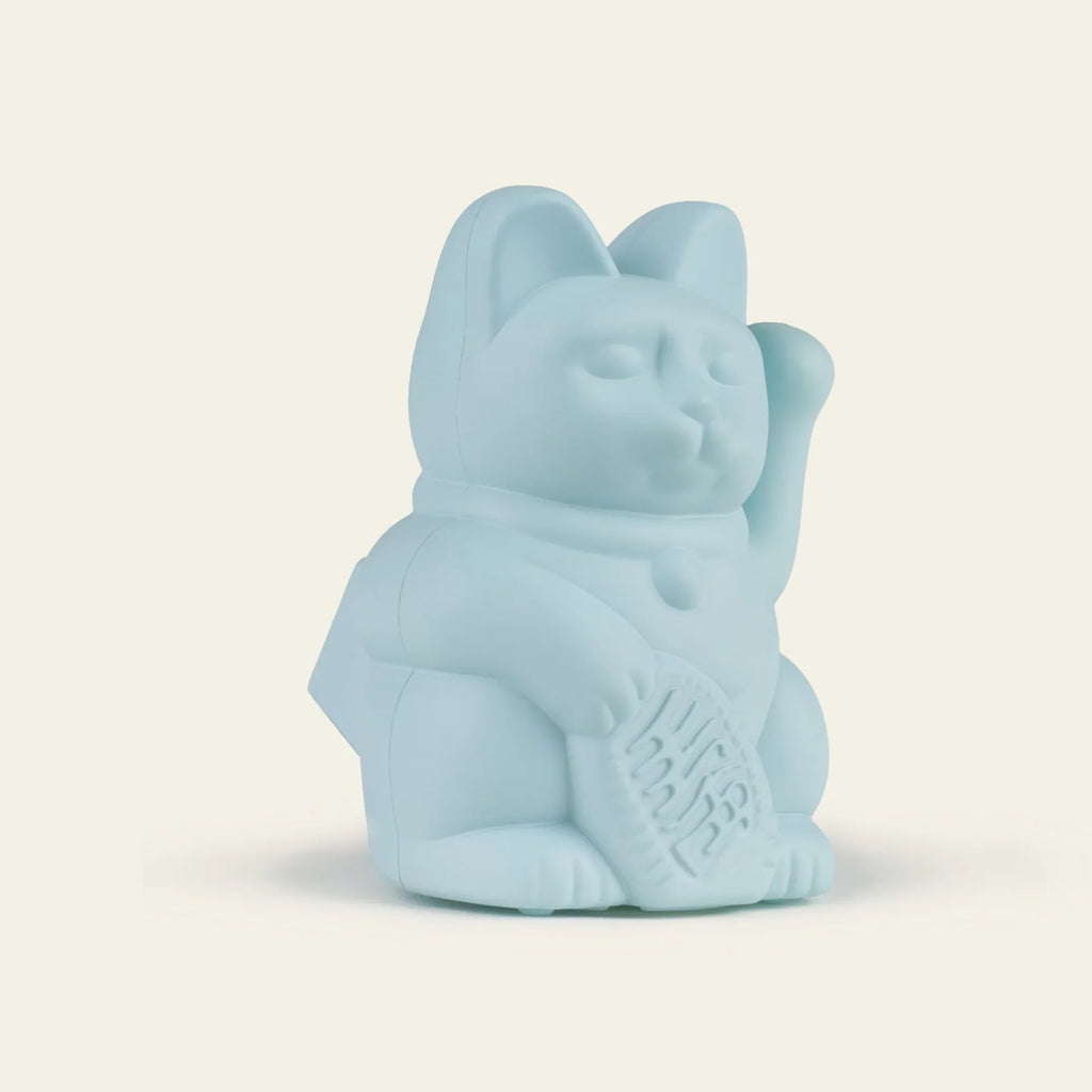 Mini Chat Chanceux Solaire Bleu Clair