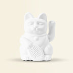 Mini Chat Chanceux Solaire Blanc “Shiora”