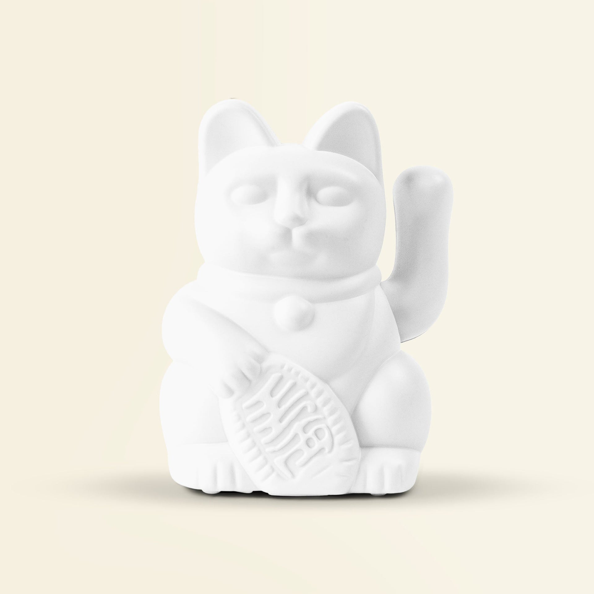 Mini Chat Chanceux Solaire Blanc “Shiora”
