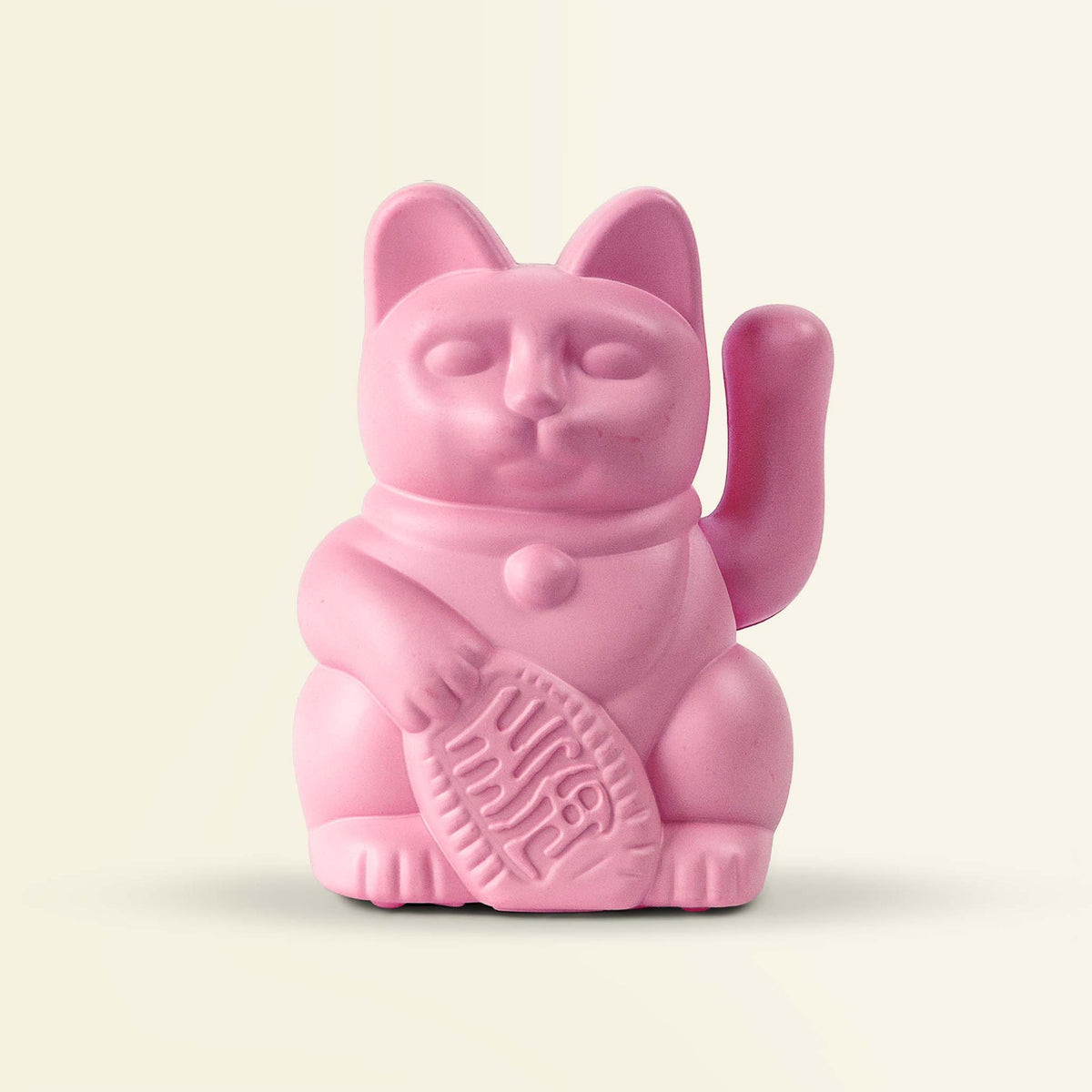Vue complémentaire : Mini Chat Chanceux Solaire Rose Chaud “Kiro” – Donkey Products