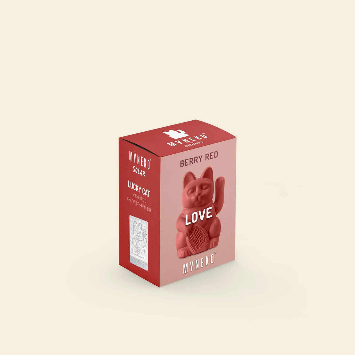 Vue du produit : Mini Chat Chanceux Solaire Fruits Rouges "Aiko” – Donkey Products