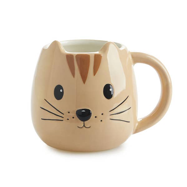 Tasse rund orange Katze