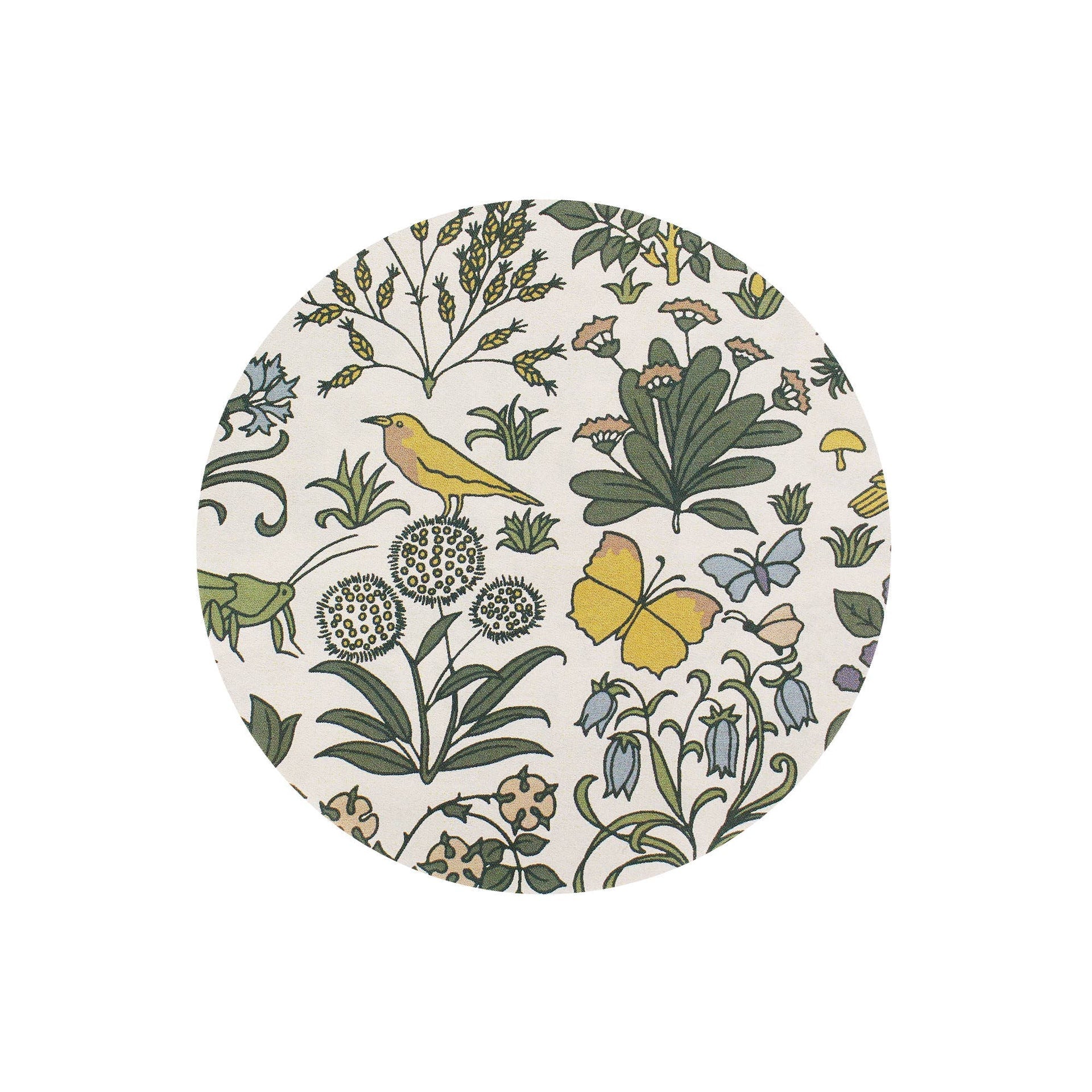 Ceramic Coaster Voysey Botanical Garden Fauna and Flora