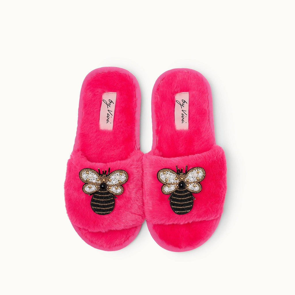 Paar Pantoffel-Anstecknadeln - Biene