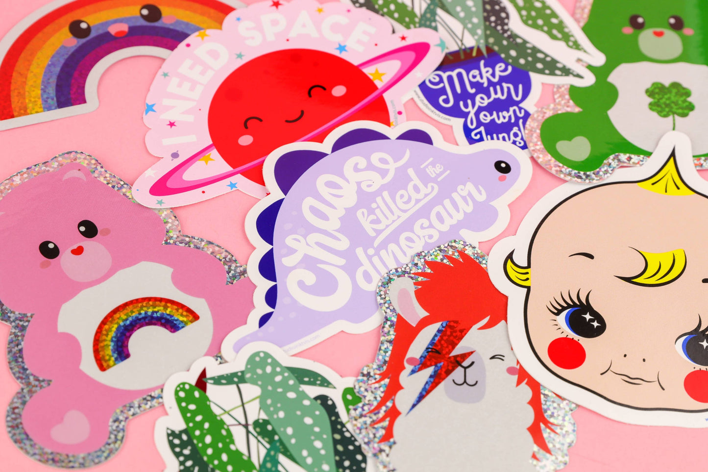 Autocollant Pailleté Lama David Bowie Ziggy Stardust