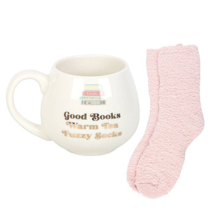 Ensemble de Tasse et Chaussettes "Good Books"
