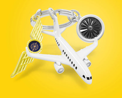 porte cles pilote davion metalmorphose