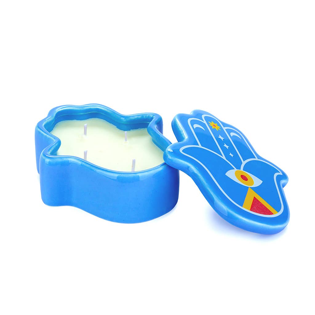 Bougie Lucky Hand bleu
