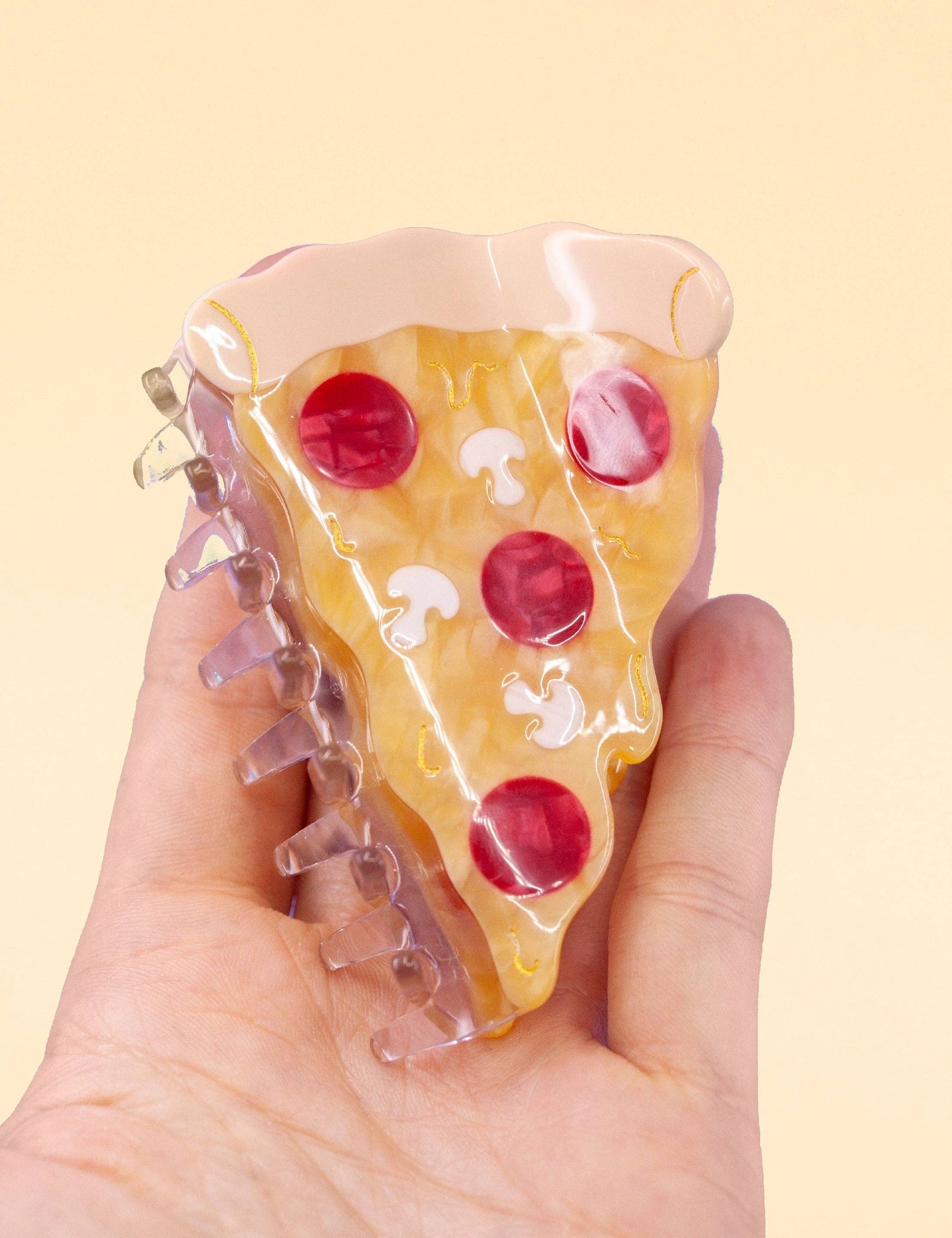 Pince à cheveux en – forme de griffe Pizza italienne de new York | Joanna Behar – vue 1