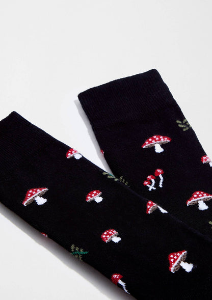 BeMushroom Schwarze Socken