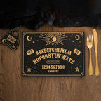Set de table et sous-verre noir Talking Board