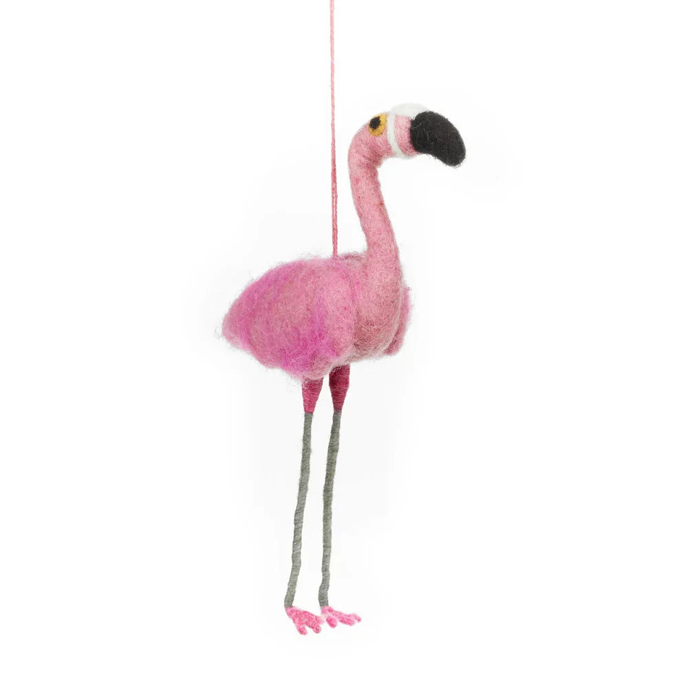 Frankie der Flamingo Filz-Weihnachtsball 