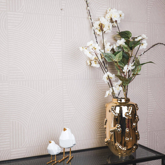 Vase - Dick - Ceramic - Gold - 17x17x27cm