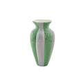 Vase à fleurs - Vase plissé - Céramique - Lilas/Vert - 16,5x16,5x29,5 cm | Objetos de diseño y regalos originales